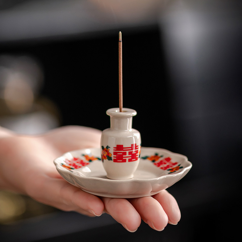 Candle Fragrance Supplies - 2 in 1 Chinese wierookhouder Keramische