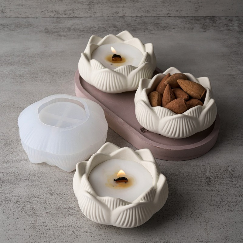 Candle Supplies Jars - Lotus Kaarshouder Siliconen Mal DIY Aardewerk