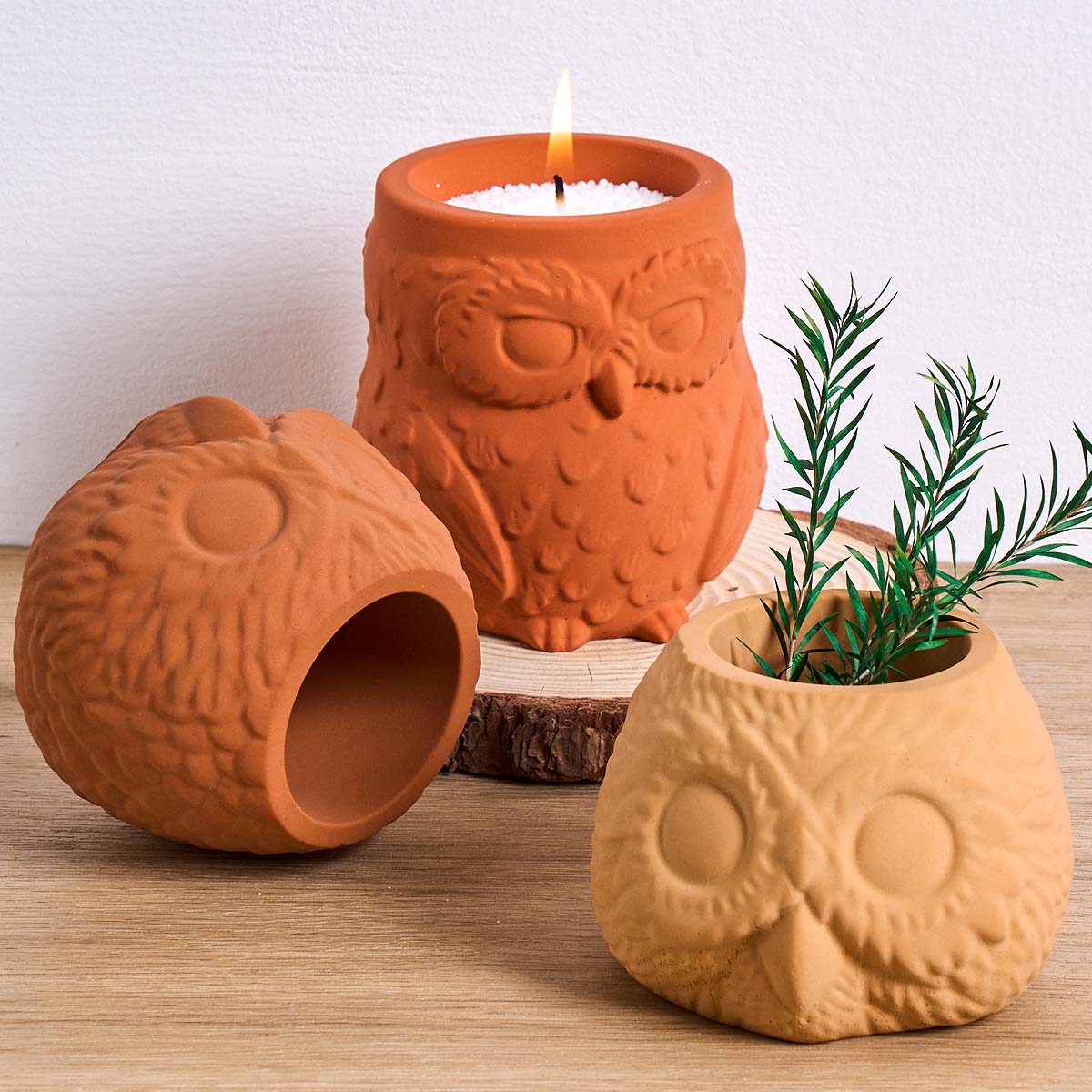 Candle Supplies Jars - 3D Uil Vorm Kaars Pot Siliconen