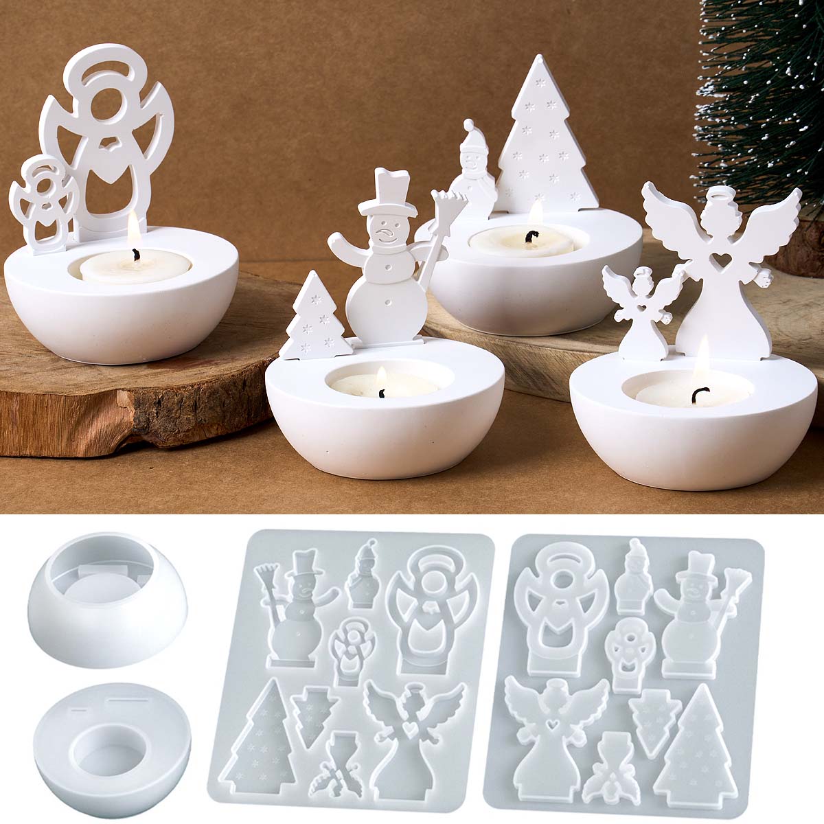 Kerstboom Sneeuwpop Engel Kand - Candle Quotes recensie en prijs