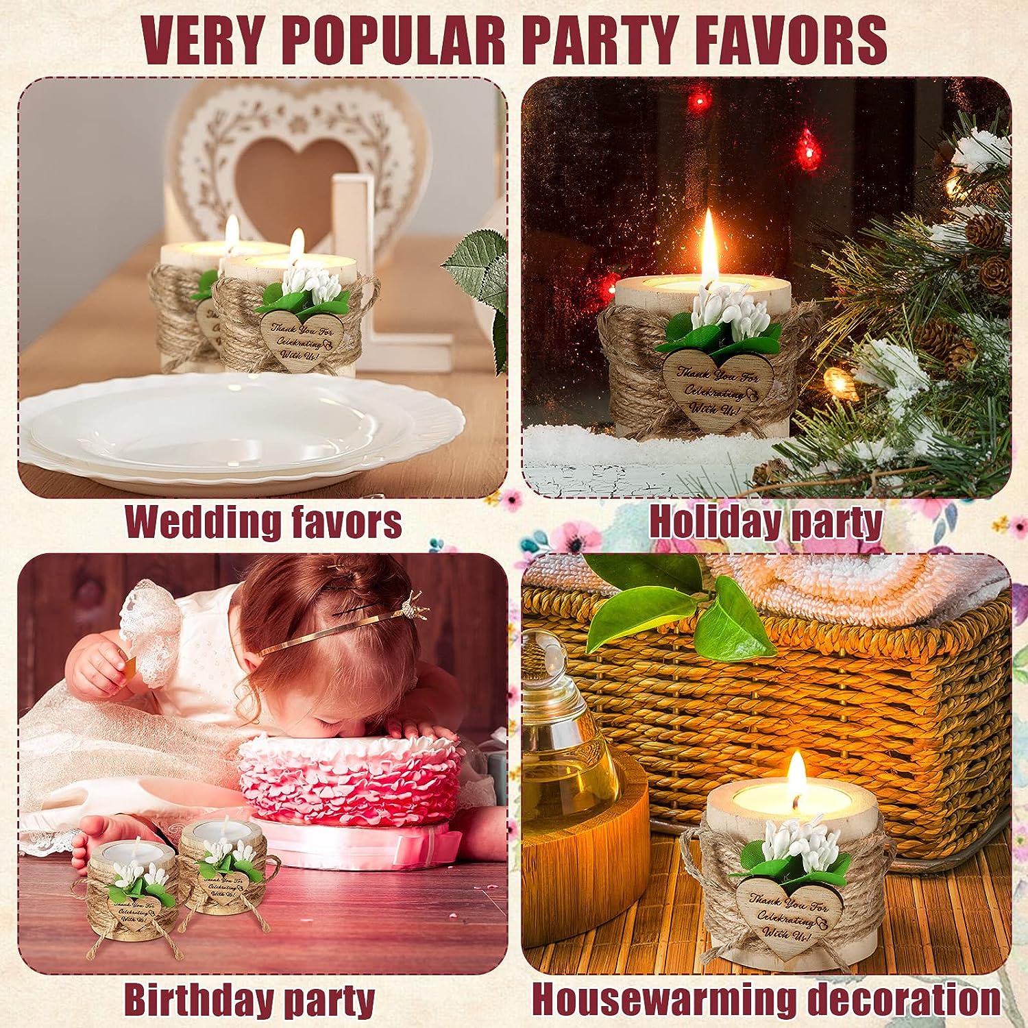 6/12/24PCS Gast Cadeau Kaars v - Candle Quotes recensie en prijs