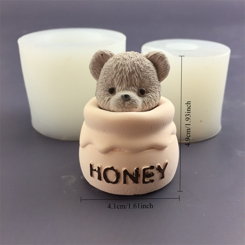 Schattige beer honingpot silic - Candle Supplies Jars recensie en prijs